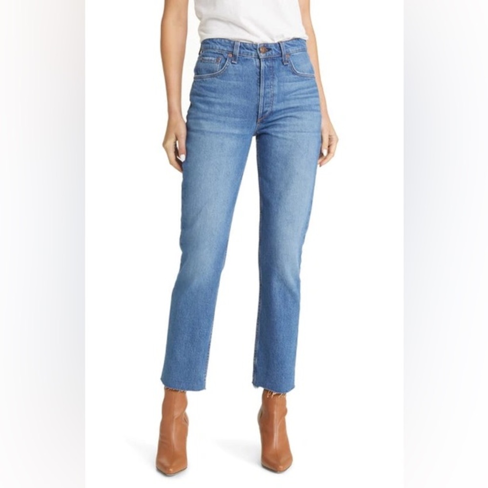 Rag & Bone Size 31 Nina High Rise Ankle Cigarette Jeans Monty Medium Wash New